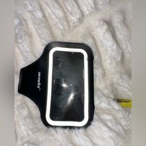 Black and White Armband Phone Holder